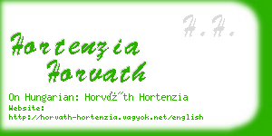 hortenzia horvath business card